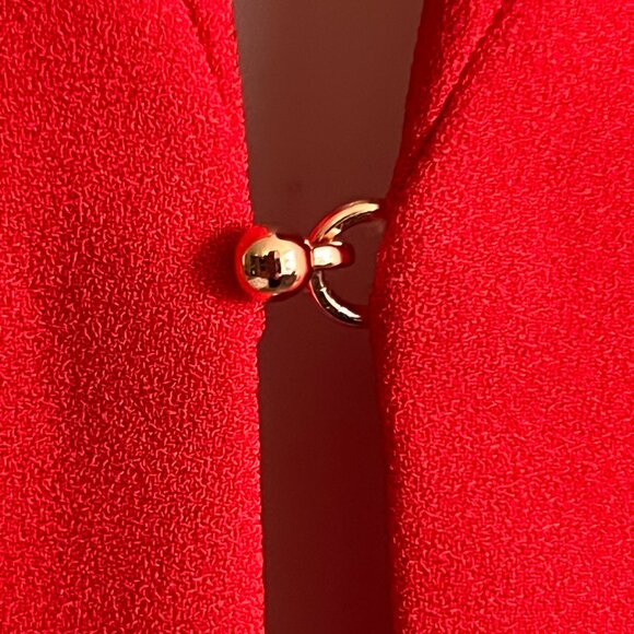 ELIE TAHARI High End Tailored Structured Red Blazer Jacket, 14 - Picture 6 of 9